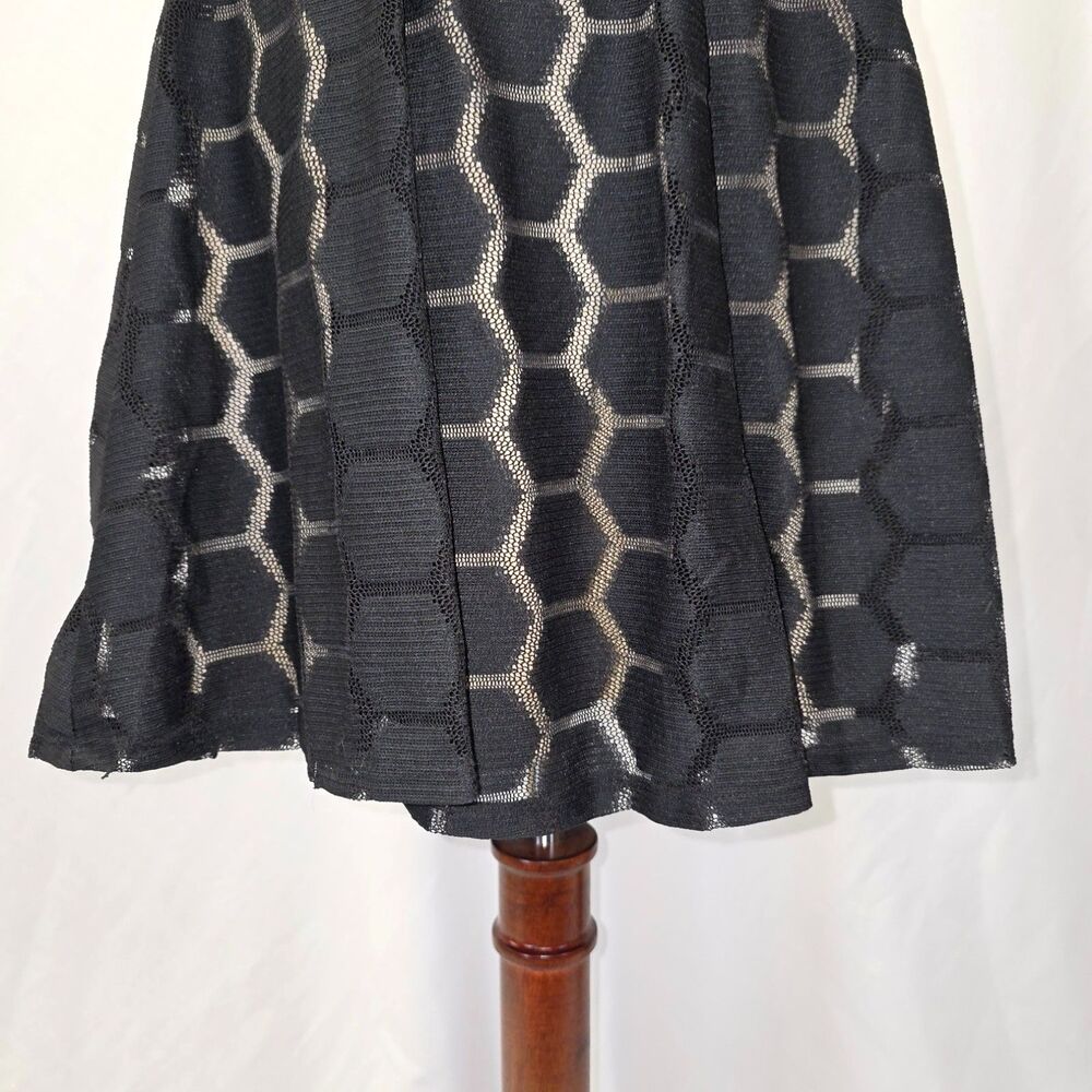 Lily Rose Geometric Black Lace Special Occasion Dress Size Large - Picture 4 of 11